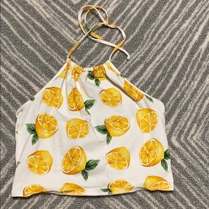 Halter top with lemons